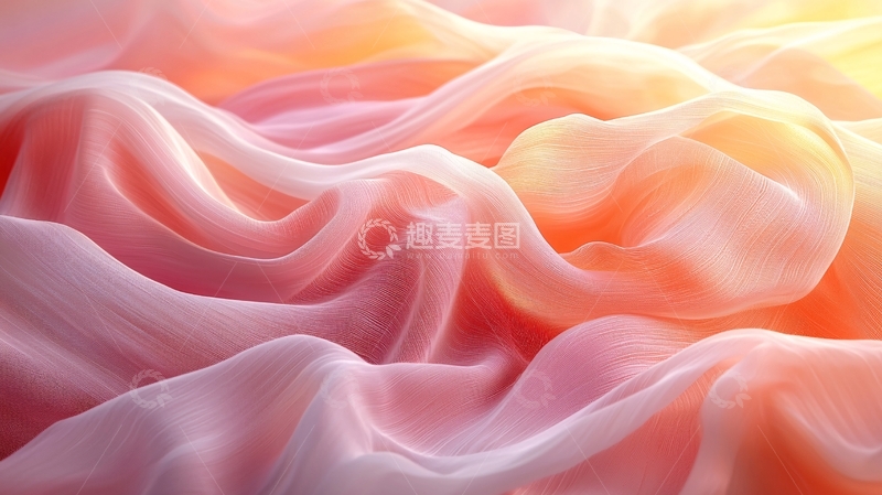 高清大图下载【趣麦麦图】粉色渐变色丝绸布料