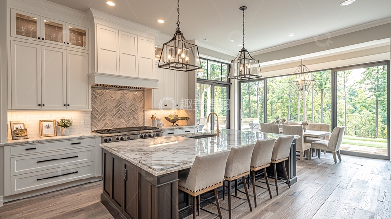 高清大图下载【趣麦麦图】现代化乡村风格厨房