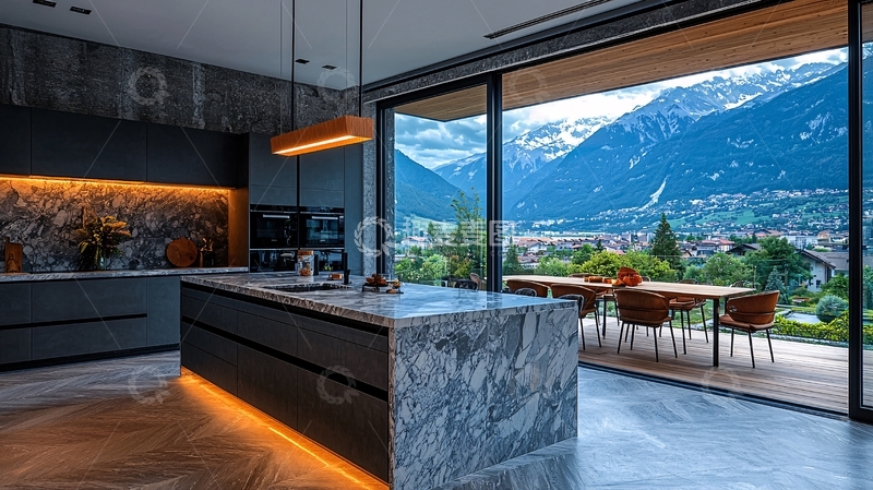 高清大图下载【趣麦麦图】现代极简风格厨房