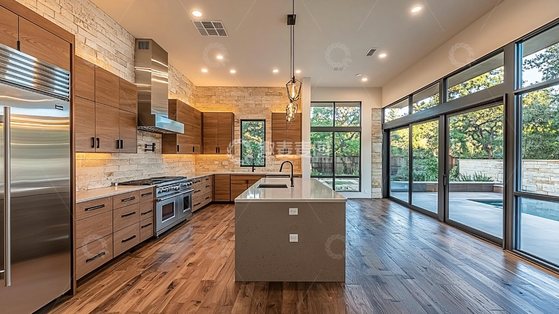 高清大图下载【趣麦麦图】厨房客厅一体化设计