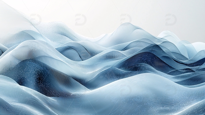 高清大图下载【趣麦麦图】抽象蓝色波浪