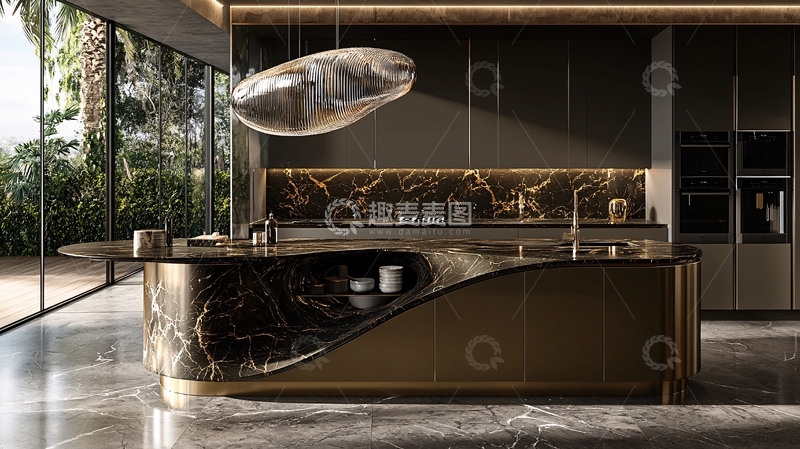 高清大图下载【趣麦麦图】现代奢华厨房设计