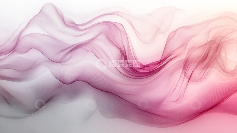高清大图下载【趣麦麦图】粉色丝绸飘逸