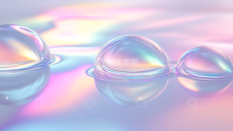 高清大图下载【趣麦麦图】梦幻泡泡水珠