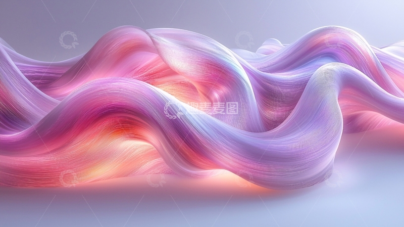 高清大图下载【趣麦麦图】粉色丝绸波浪