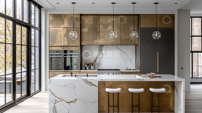 高清大图下载【趣麦麦图】现代风格豪华厨房