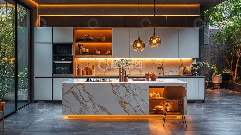 高清大图下载【趣麦麦图】现代简约风格厨房45