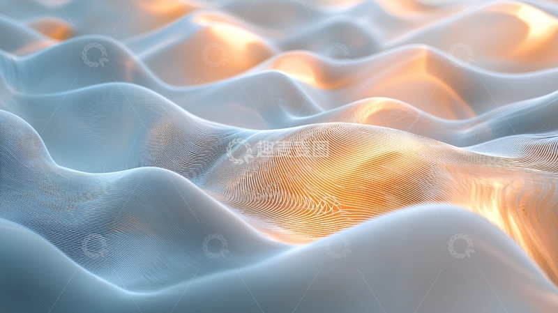 高清大图下载【趣麦麦图】光影流动的抽象波浪
