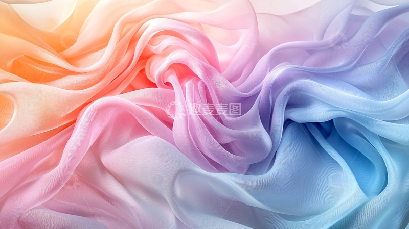 高清大图下载【趣麦麦图】彩色渐变丝绸布料