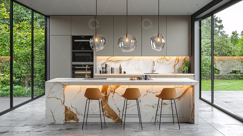 高清大图下载【趣麦麦图】现代简约厨房