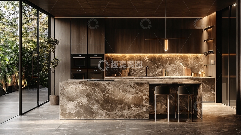 高清大图下载【趣麦麦图】现代极简风格厨房