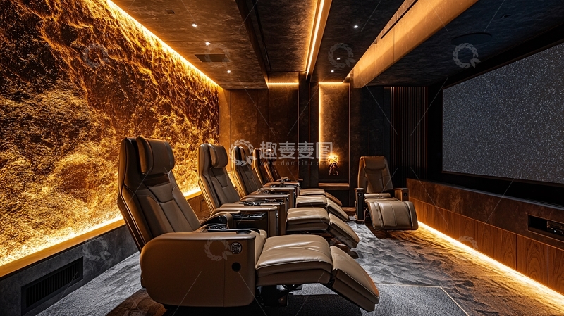高清大图下载【趣麦麦图】家庭影院内景