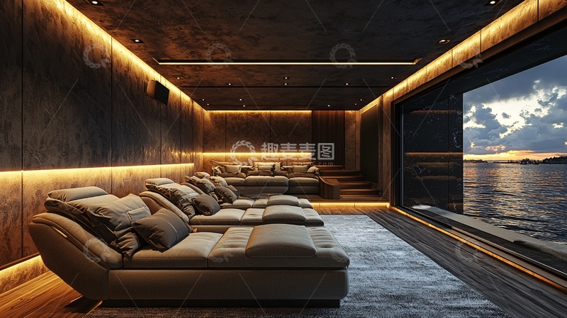 高清大图下载【趣麦麦图】奢华影院休闲室