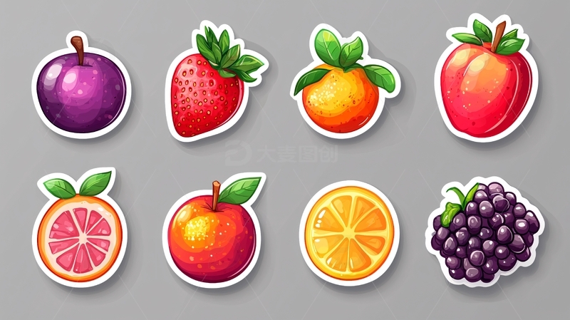 卡通水果贴纸