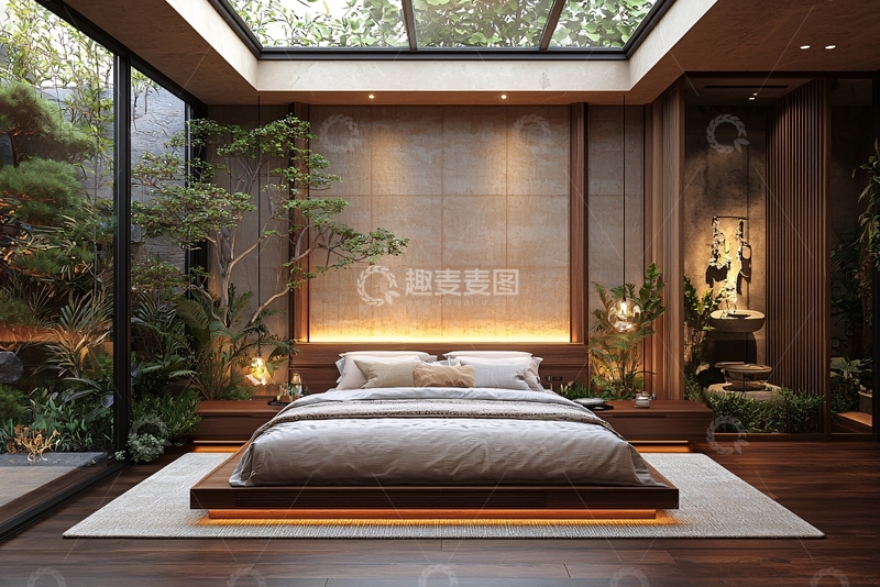 高清大图下载【趣麦麦图】日式禅意卧室设计