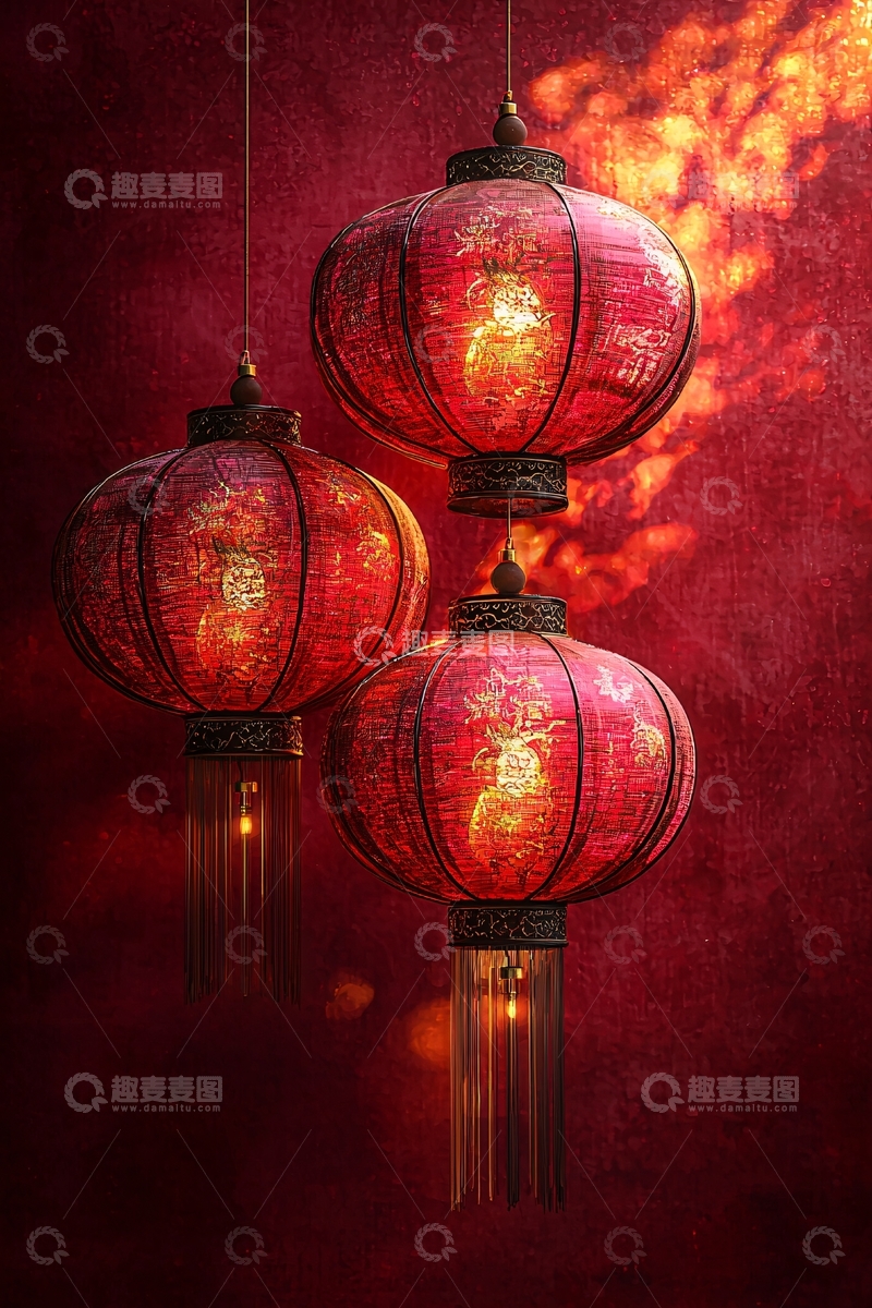 高清大图下载【趣麦麦图】红色灯笼