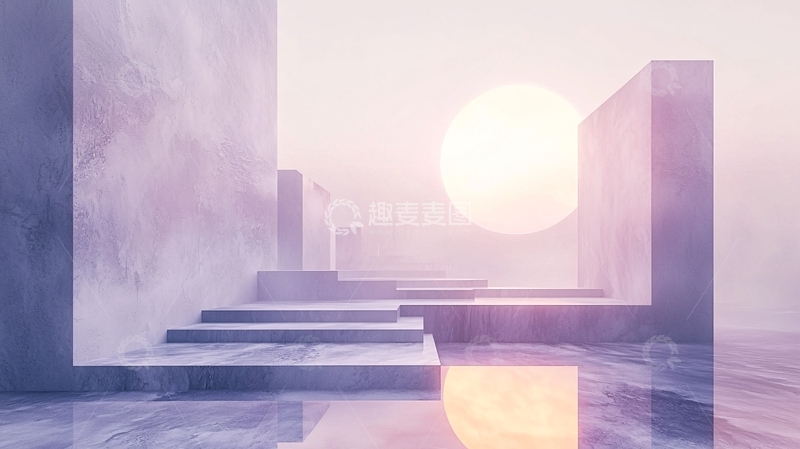 高清大图下载【趣麦麦图】极简主义几何建筑