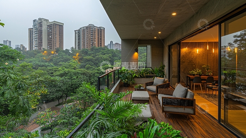 高清大图下载【趣麦麦图】阳台花园景观