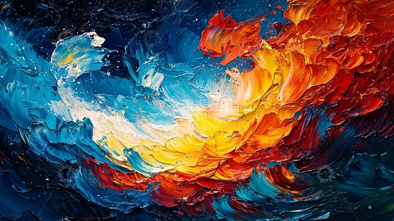 高清大图下载【趣麦麦图】抽象油画