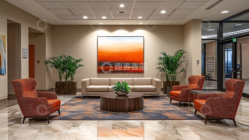 高清大图下载【趣麦麦图】现代酒店大堂设计