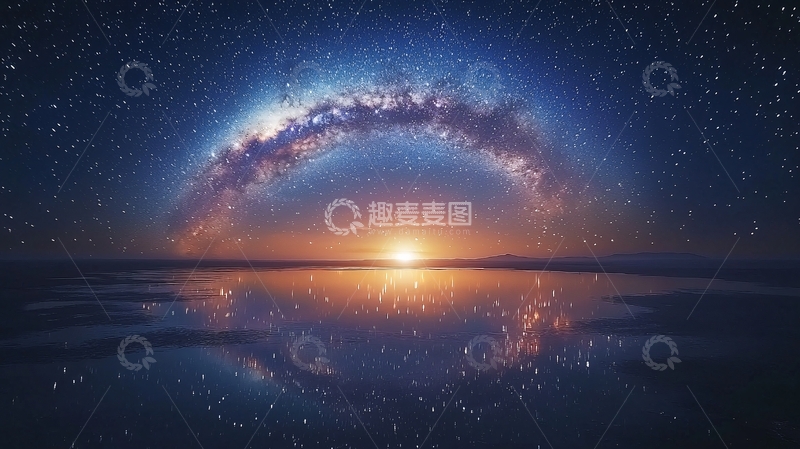 高清大图下载【趣麦麦图】星空倒影
