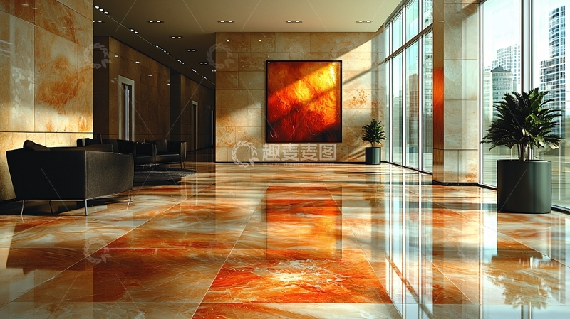 高清大图下载【趣麦麦图】现代酒店大堂光线充足