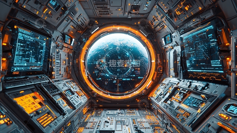 高清大图下载【趣麦麦图】太空舱内景