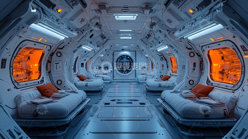 高清大图下载【趣麦麦图】未来科幻飞船内部