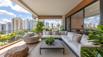 现代简约阳台景观