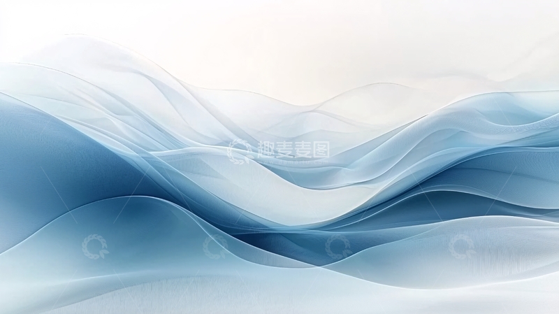 高清大图下载【趣麦麦图】抽象蓝色波浪