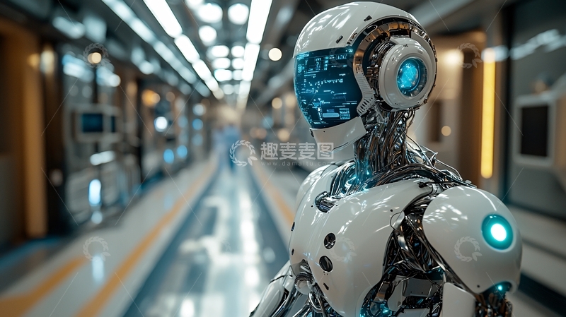 高清大图下载【趣麦麦图】未来科技感机器人