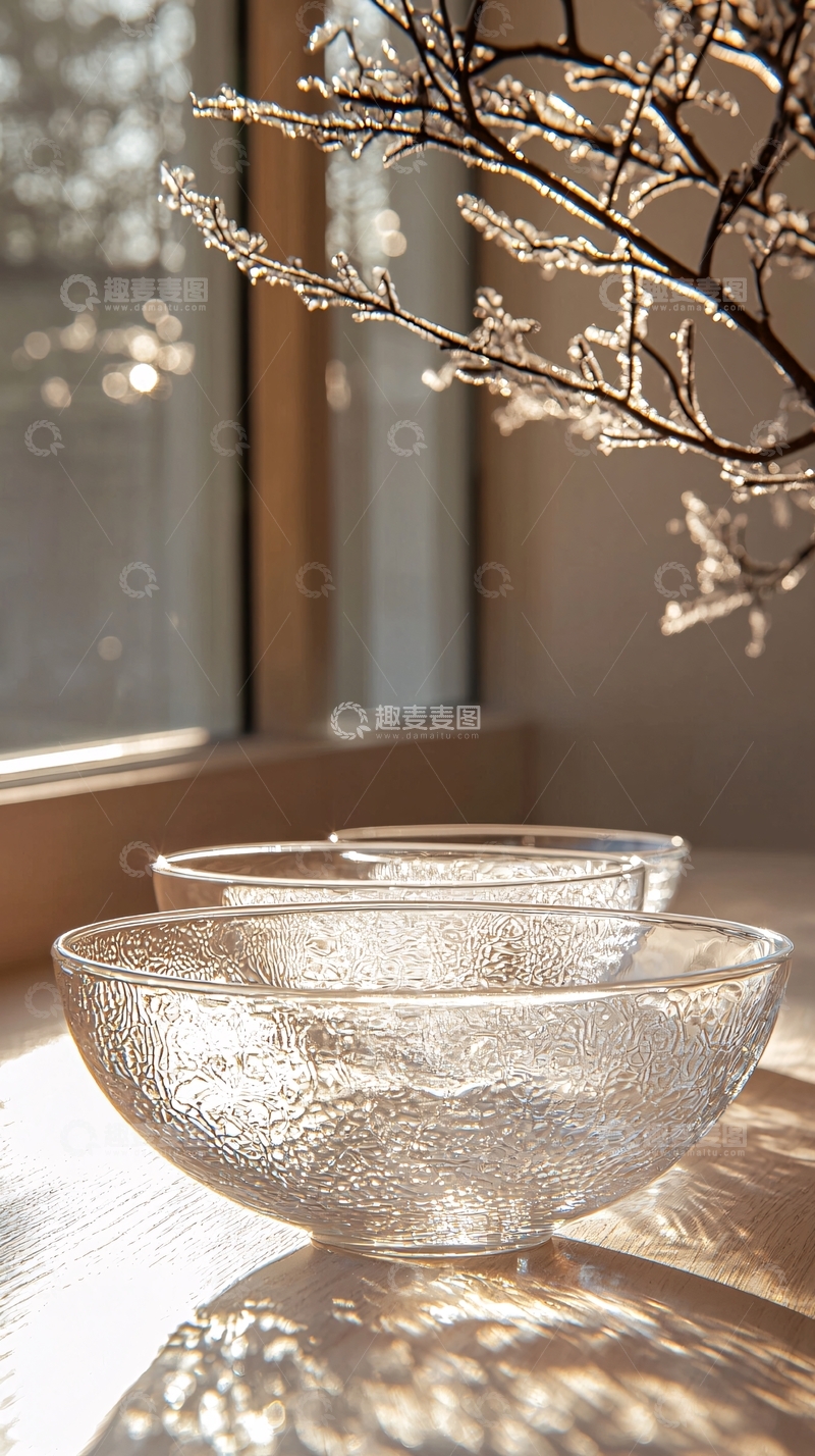 高清大图下载【趣麦麦图】透明玻璃碗
