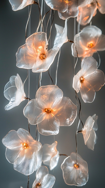 透明花朵吊灯