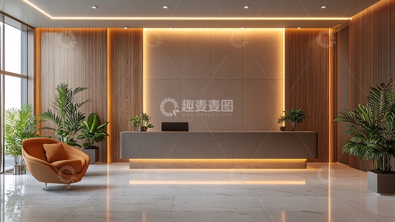 高清大图下载【趣麦麦图】现代酒店大堂接待处