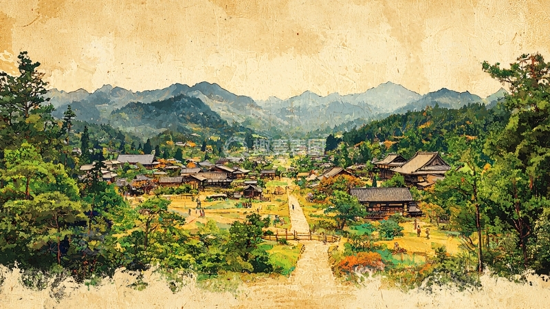 高清大图下载【趣麦麦图】山村风景