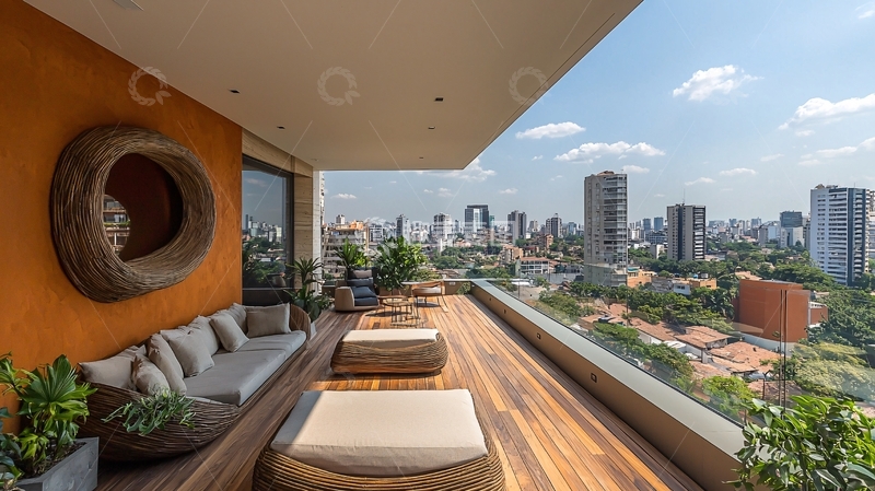 高清大图下载【趣麦麦图】城市景观阳台