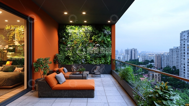 高清大图下载【趣麦麦图】现代都市阳台景观