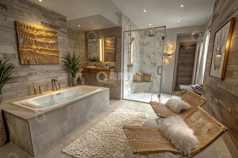 高清大图下载【趣麦麦图】现代风格浴室设计