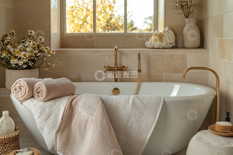 高清大图下载【趣麦麦图】高级米色浴室