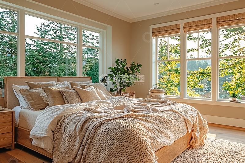 高清大图下载【趣麦麦图】阳光洒满卧室