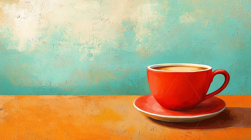 高清大图下载【趣麦麦图】红杯咖啡