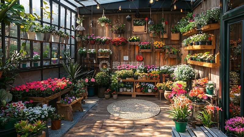 高清大图下载【趣麦麦图】阳光洒满花房