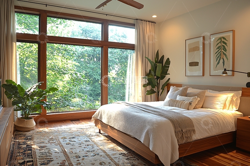 高清大图下载【趣麦麦图】卧室落地窗阳光房