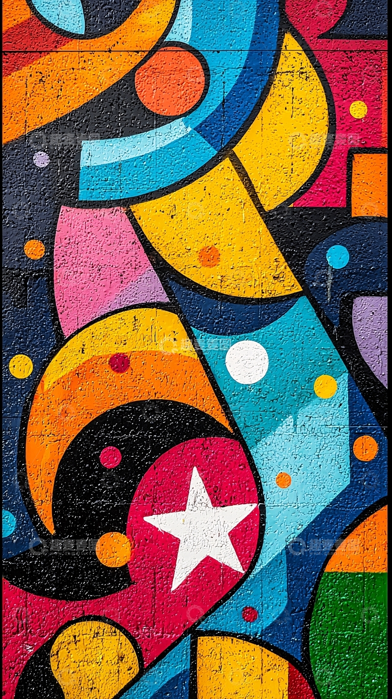 高清大图下载【趣麦麦图】彩色抽象几何图案