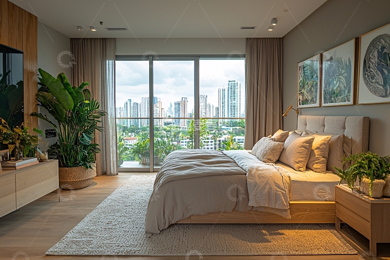 高清大图下载【趣麦麦图】现代简约卧室设计82