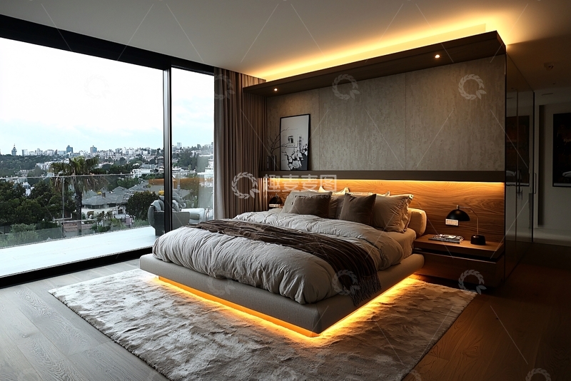 高清大图下载【趣麦麦图】现代简约卧室60