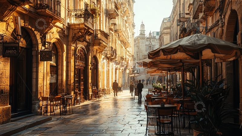 高清大图下载【趣麦麦图】欧洲古城街道