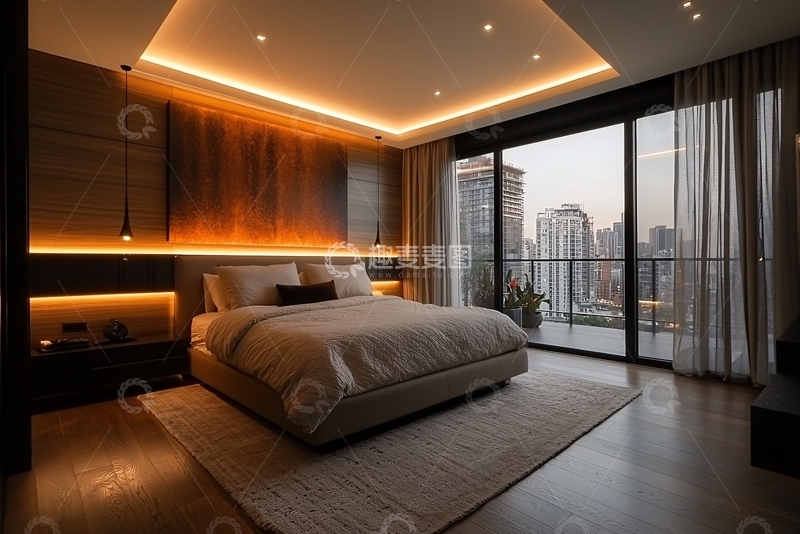 高清大图下载【趣麦麦图】现代简约卧室63