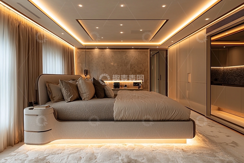高清大图下载【趣麦麦图】现代简约卧室设计86