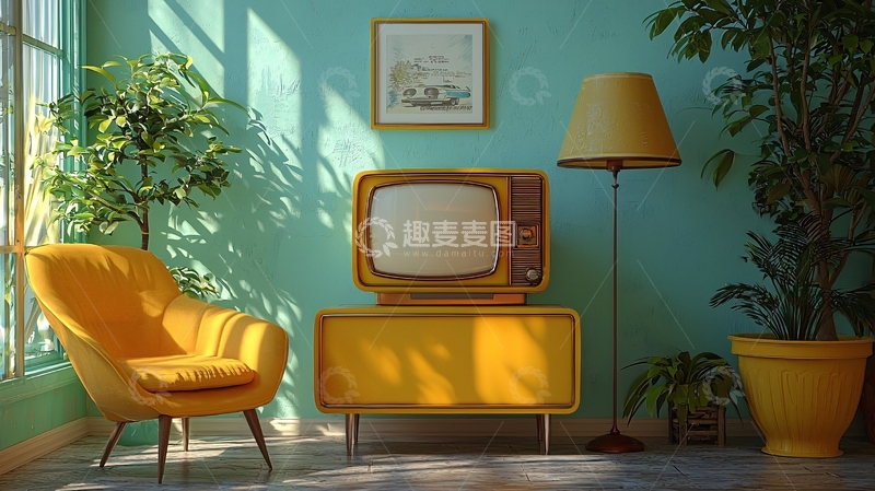 高清大图下载【趣麦麦图】复古客厅